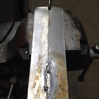 weld after grinding and folding